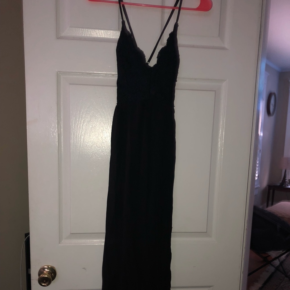 Black Maxi dress with strappy back